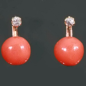 antique and estate earrings with red